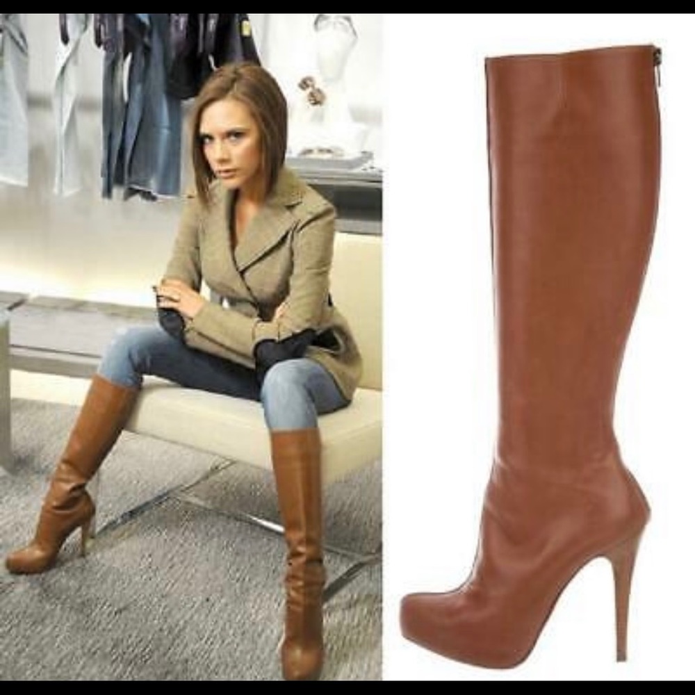 Christian louboutin camel leather knee-hi boot